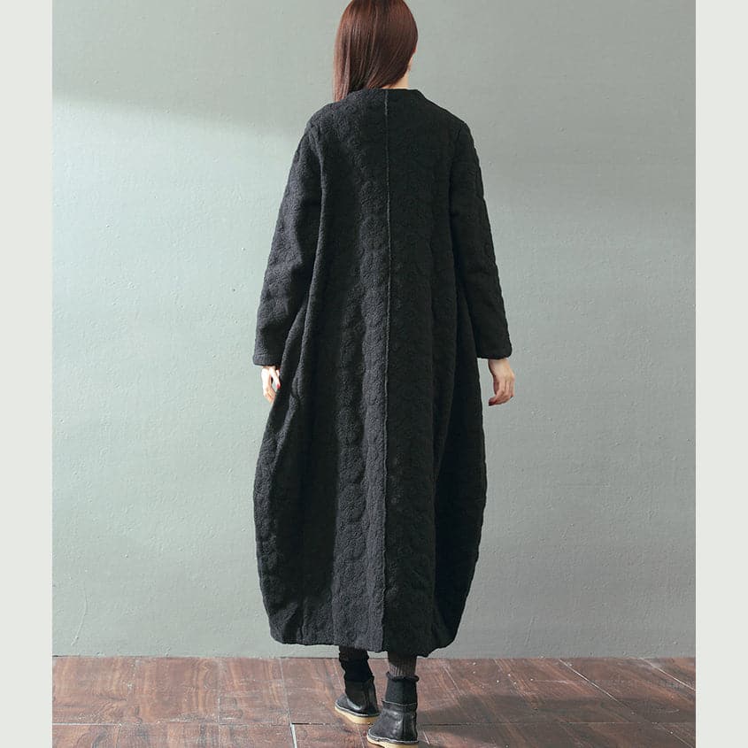 boutique red maxi coat trendy plus size V neck baggy Coats fine Jacquard wool coat TCT180921