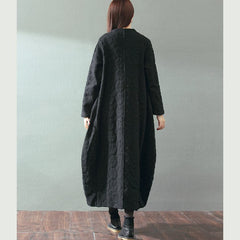 boutique red maxi coat trendy plus size V neck baggy Coats fine Jacquard wool coat TCT180921