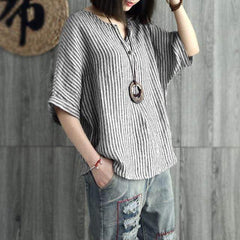 Oversized Plus Size Striped T-Shirt Buddha Trends