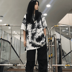 Black & White Oversized Tie Dye T-Shirt | Millennials dylinoshop