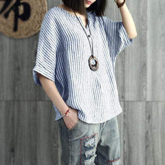 Oversized Plus Size Striped T-Shirt Buddha Trends