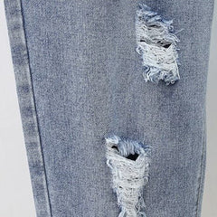 Oversized Distressed Boyfriend Jeans Buddha Trends