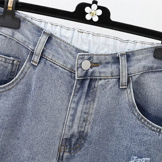 Oversized Distressed Boyfriend Jeans Buddha Trends