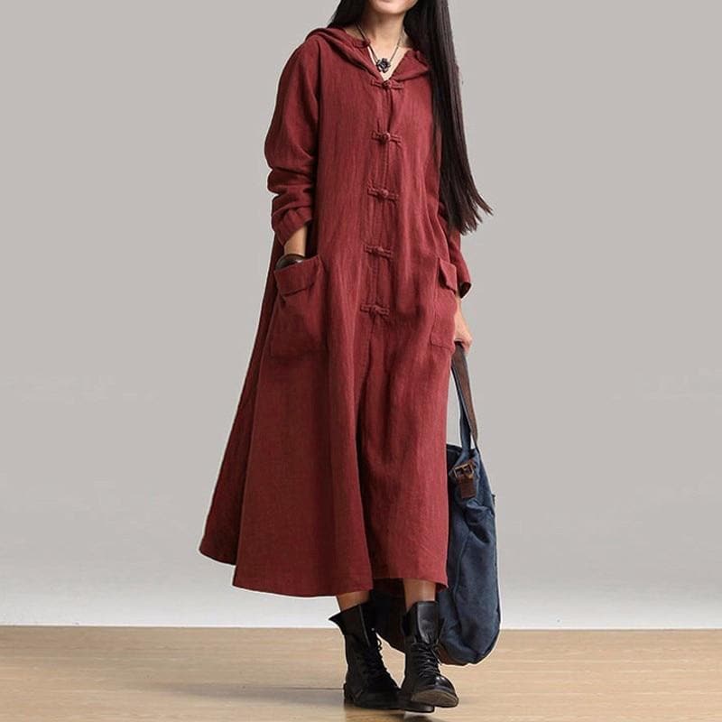 Plus Size Hooded Jacket Buddha Trends