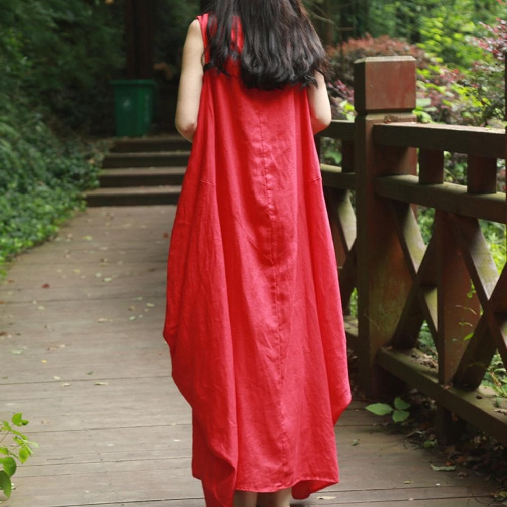 Loose Sleeveless Maxi Dress Buddha Trends