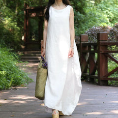 Loose Sleeveless Maxi Dress Buddha Trends