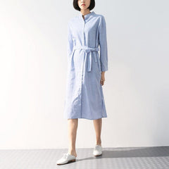 Loose Windbreaker Collar Shirt Dress Buddha Trends
