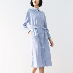 Loose Windbreaker Collar Shirt Dress Buddha Trends