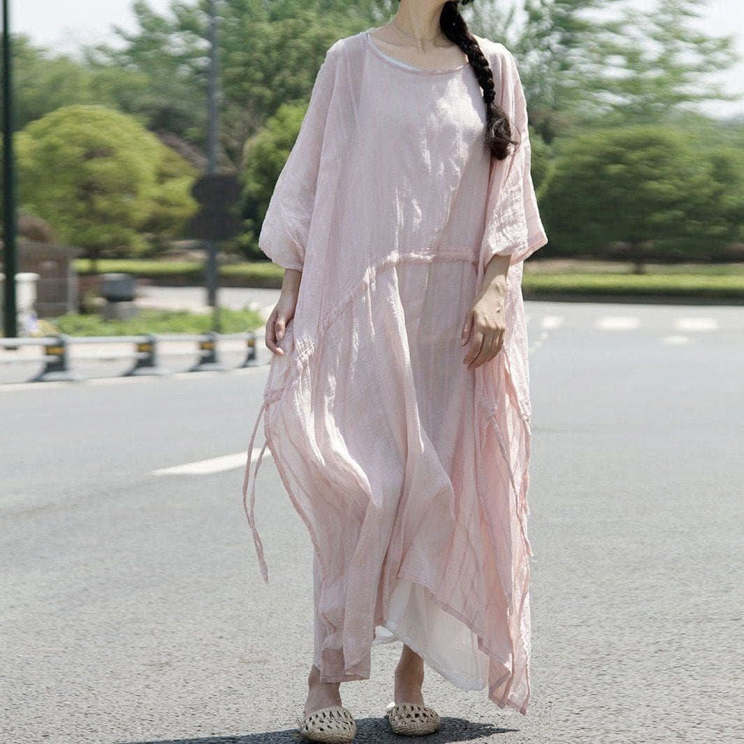 Vintage Striped Loose Dress Cover Up | Lotus Buddha Trends