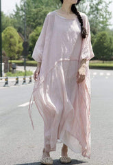 Vintage Striped Loose Dress Cover Up | Lotus Buddha Trends