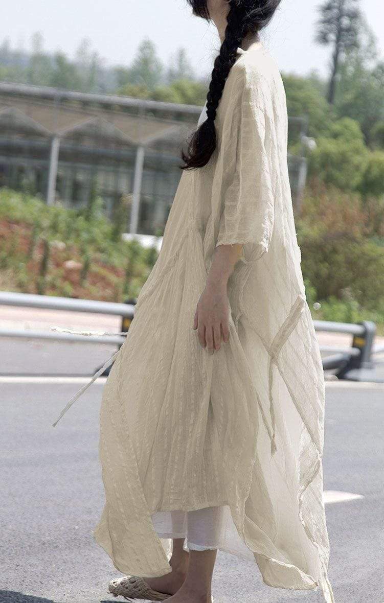 Vintage Striped Loose Dress Cover Up | Lotus Buddha Trends