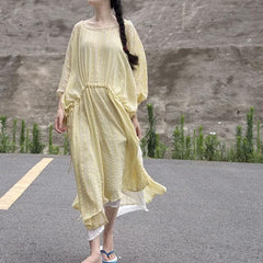 Vintage Striped Loose Dress Cover Up | Lotus Buddha Trends