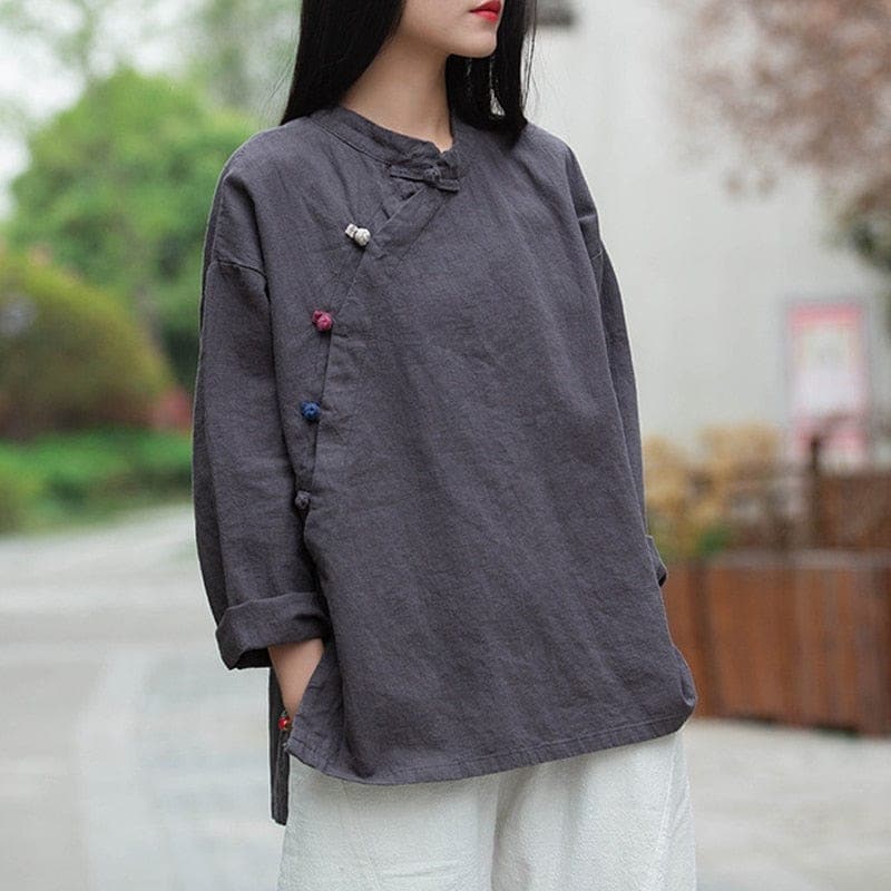 Mandarin Linen Shirt | Zen Buddha Trends