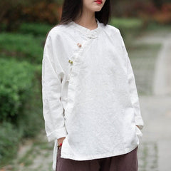 Mandarin Linen Shirt | Zen Buddha Trends