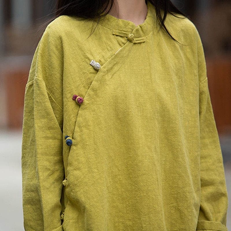 Mandarin Linen Shirt | Zen Buddha Trends