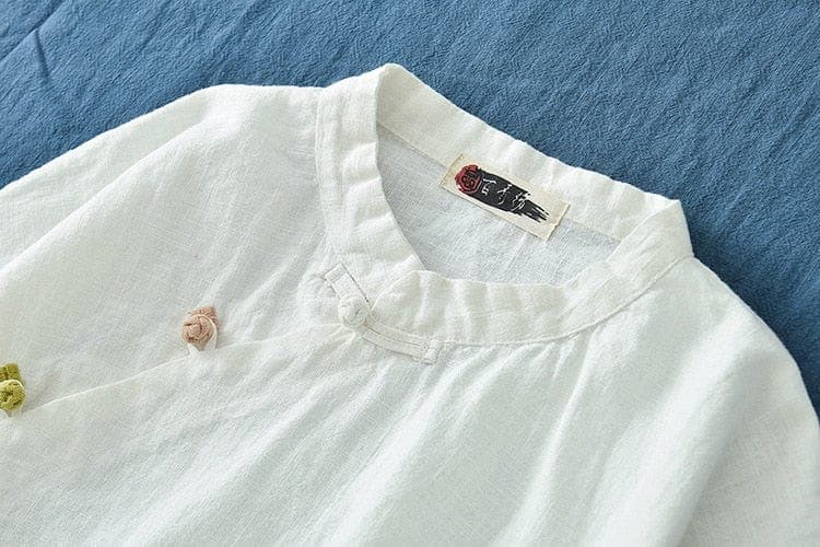 Mandarin Linen Shirt | Zen Buddha Trends