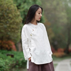Mandarin Linen Shirt | Zen Buddha Trends