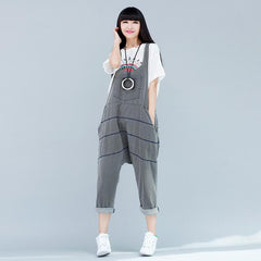Low Crotch Loose Denim Overall Buddha Trends