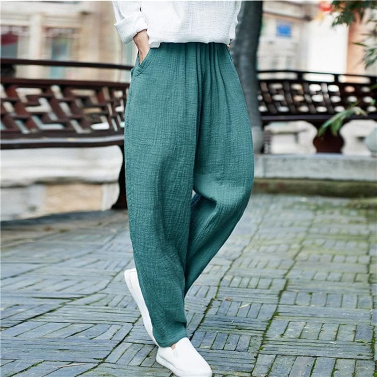 Vintage Pleated Linen Pants  | Zen Buddha Trends
