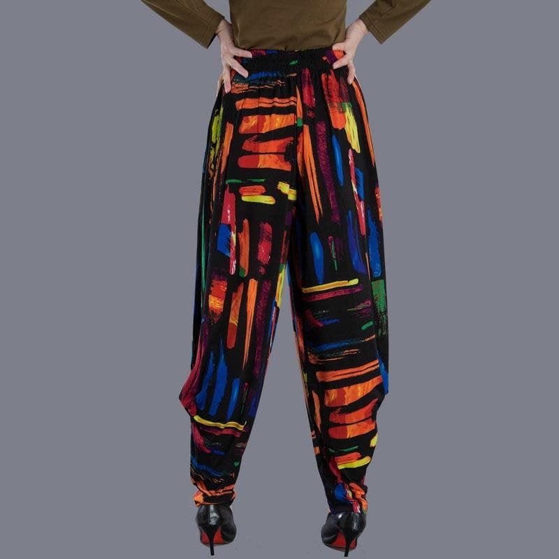 Abstract Art Colorful Harem Pants dylinoshop