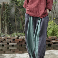 Gradient Colors Linen Harem Pants  | Lotus dylinoshop