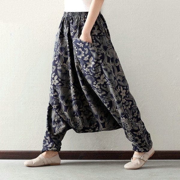 Colorful Plus Size Drop Crotch Harem Pants dylinoshop