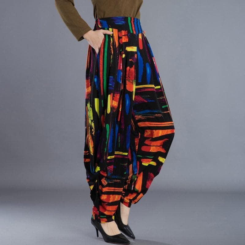 Abstract Art Colorful Harem Pants dylinoshop
