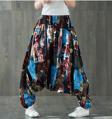 Colorful Plus Size Drop Crotch Harem Pants dylinoshop