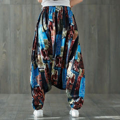 Colorful Plus Size Drop Crotch Harem Pants dylinoshop