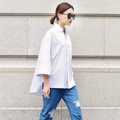 Low High Loose Cotton Shirt Buddha Trends