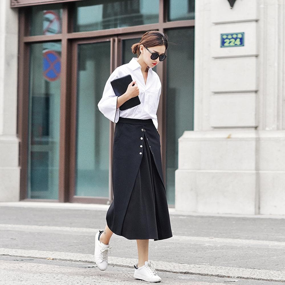 Low High Loose Cotton Shirt Buddha Trends