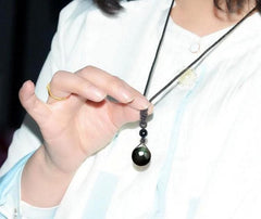 Obsidian Rainbow Eye Pendant Necklace Buddha Trends