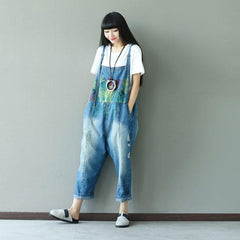 Vintage Loose Denim Overall Buddha Trends
