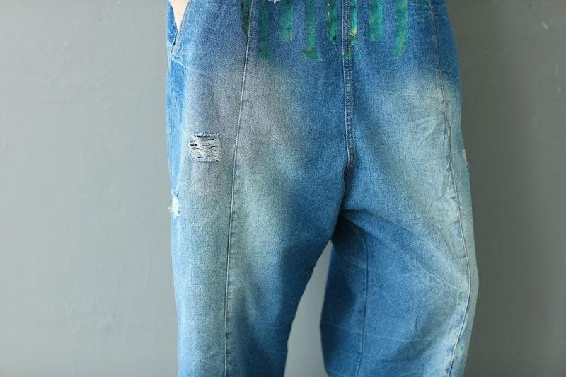Vintage Loose Denim Overall Buddha Trends
