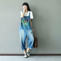 Vintage Loose Denim Overall Buddha Trends