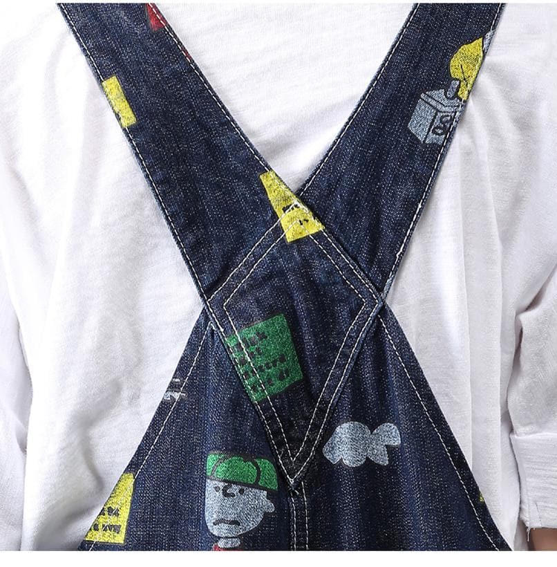 Charlie Brown and Snoopy 90's Denim Overalls dylinoshop