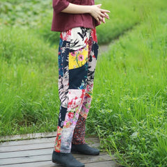 Random Patchwork Floral Hippie Pants Buddha Trends