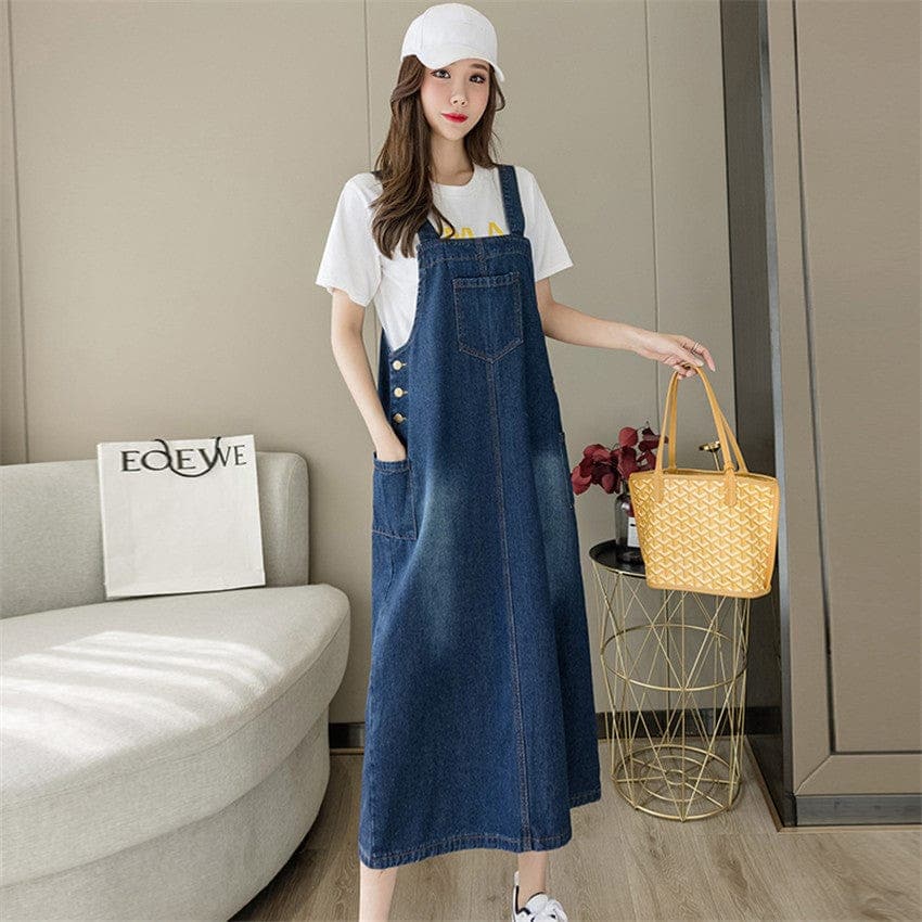 Bethany Vintage Denim Overall Dress dylinoshop