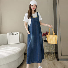 Bethany Vintage Denim Overall Dress dylinoshop