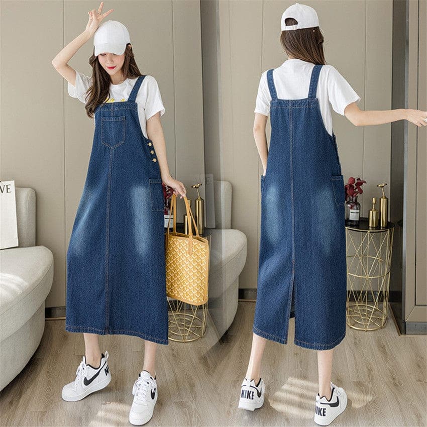 Bethany Vintage Denim Overall Dress dylinoshop