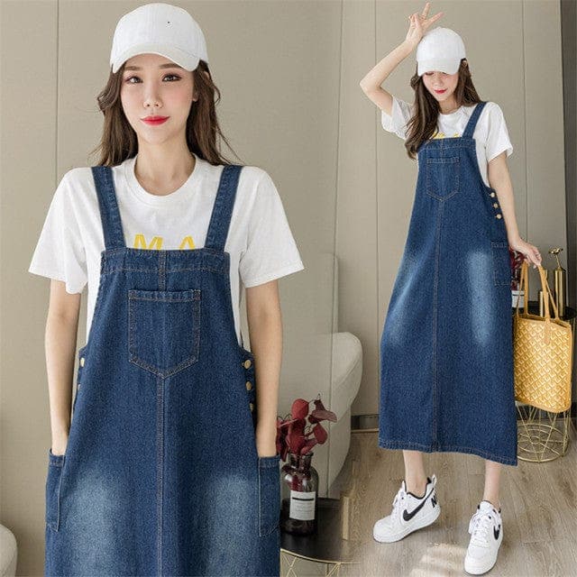 Bethany Vintage Denim Overall Dress dylinoshop