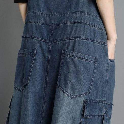 On Time Denim Overall Dress Buddha Trends