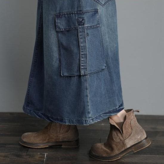 On Time Denim Overall Dress Buddha Trends