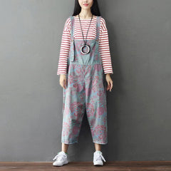Loose Floral Grey Overall dylinoshop