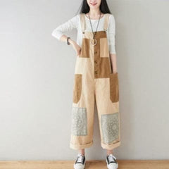 Patchwork Oversized Denim Overall Buddha Trends