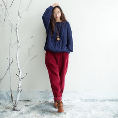 Retro Corduroy Loose Trousers Buddha Trends