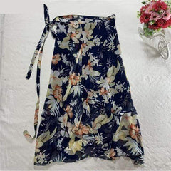 Floral Chiffon Wrap Maxi Skirt dylinoshop