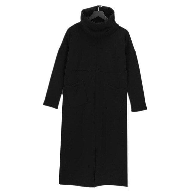 Loose Turtleneck Sweater Dress Buddha Trends