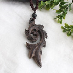 Tribal Vintage Sandalwood Pendant Necklace Buddha Trends