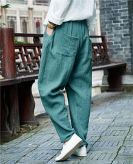 Vintage Pleated Linen Pants  | Zen Buddha Trends